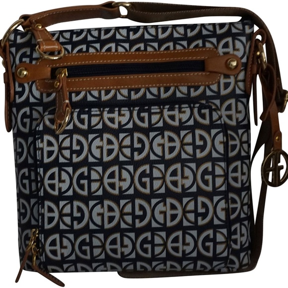Giani Bernini Monogram Navy Crossbody Hand…